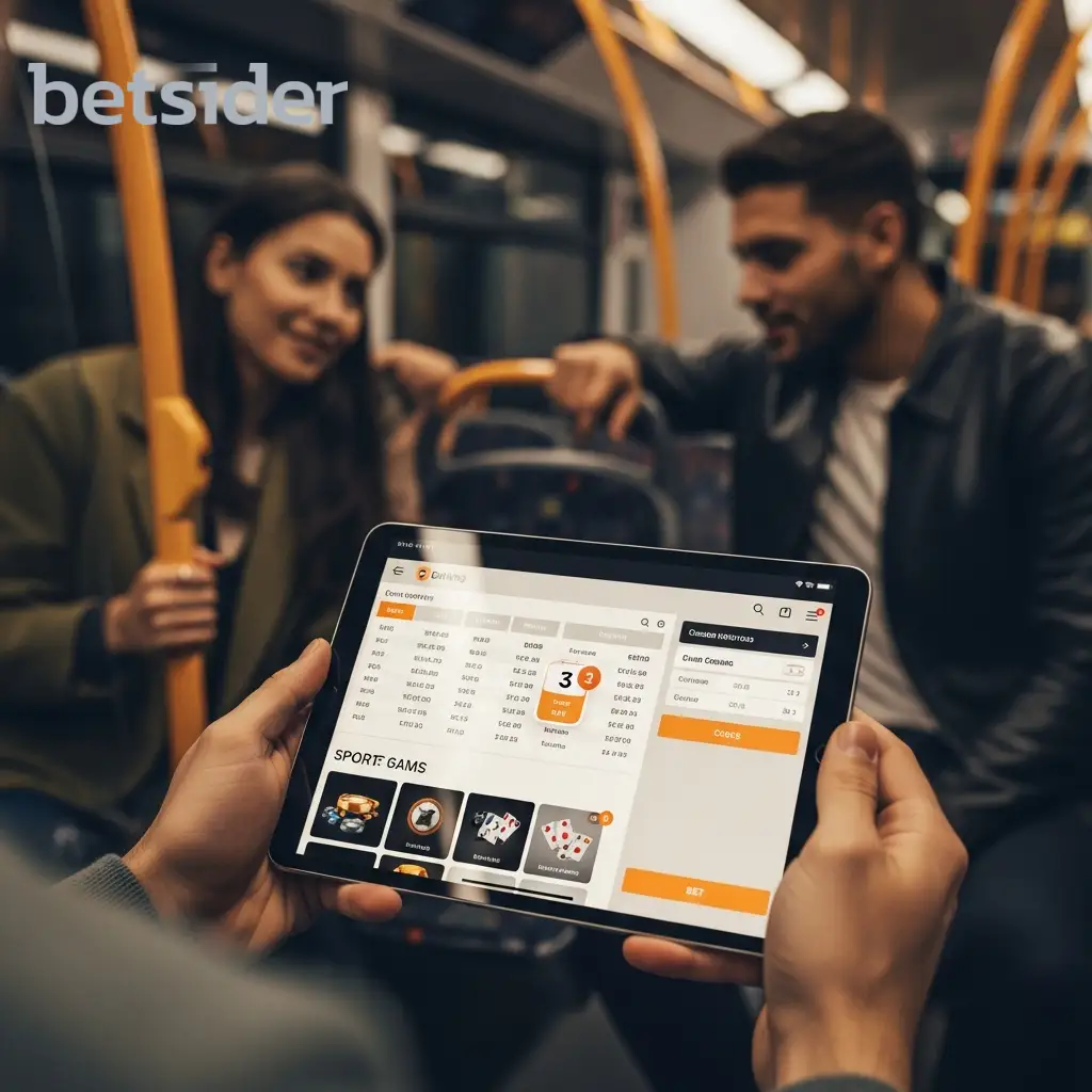 Pessoa a apostar no telemóvel durante uma viagem de transporte público